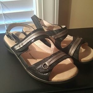 Flexus Stanza Comfort Velcro Sandals Sz 6 1/2